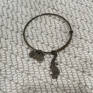 ❤️ 5/$25 Alex and Ani Gold Bangle Bracelet with Swan Charm